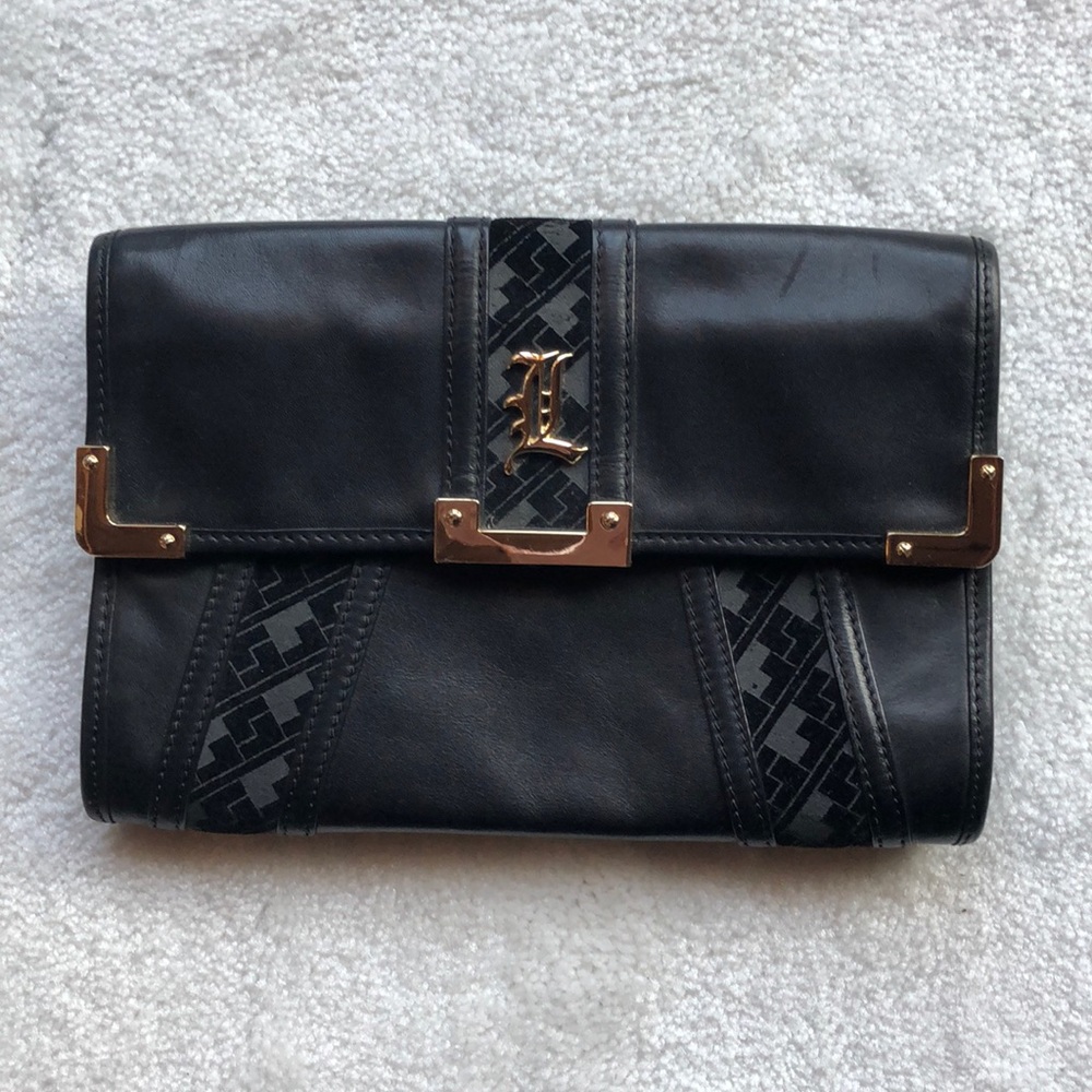 Authentic L.A.M.B clutch in black